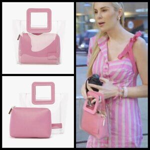 💕STAUD💕 Mini Shirley Tote Bag ~ Clear Pink NWT
